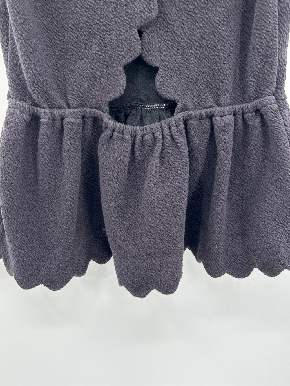 Anthropologie by Postmark Clovelly Peplum Top Black Size Small - Picture 5 of 6